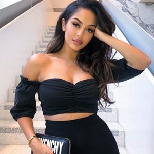 Do It In Denim Ruched Short sleeved Bandeau